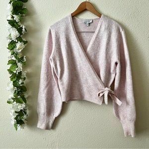 & Other Stories pink wrap sweater